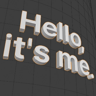 Project text onto a surface