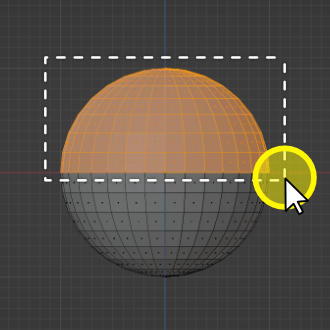 Select through the mesh